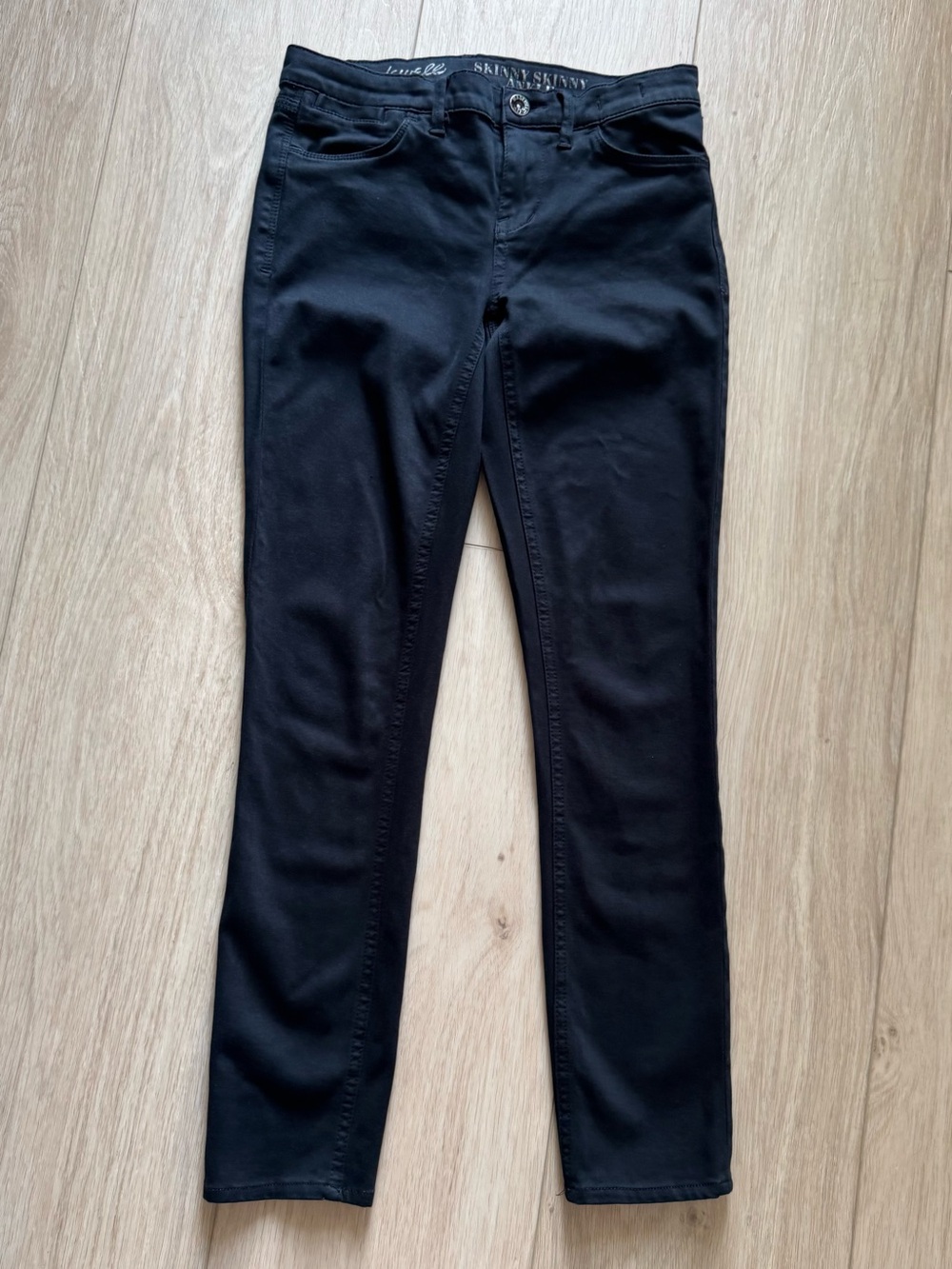 Madewell Women’s Skinny Skinny Ankle size 24 black stretch cotton denim jeans